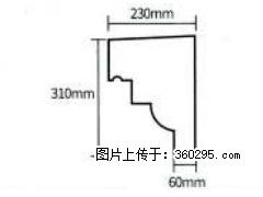 产品分解图型 - 檐口线，型号：SX311-YK-3，规格：230x310mm(3) - 喀什三象EPS建材 ks.sx311.cc